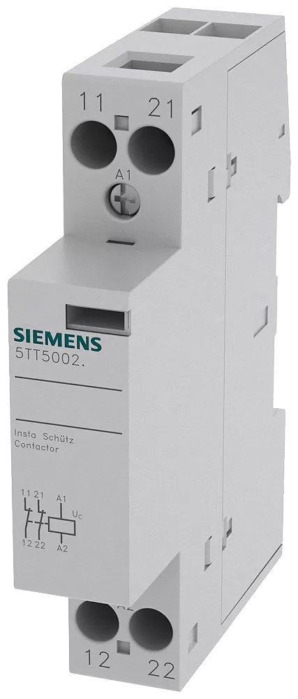 Siemens INSTA-Schütz mit 2 Öffnern Kontakt für AC 230V, 400V 20A Ansteuerung AC 230V 5TT58020