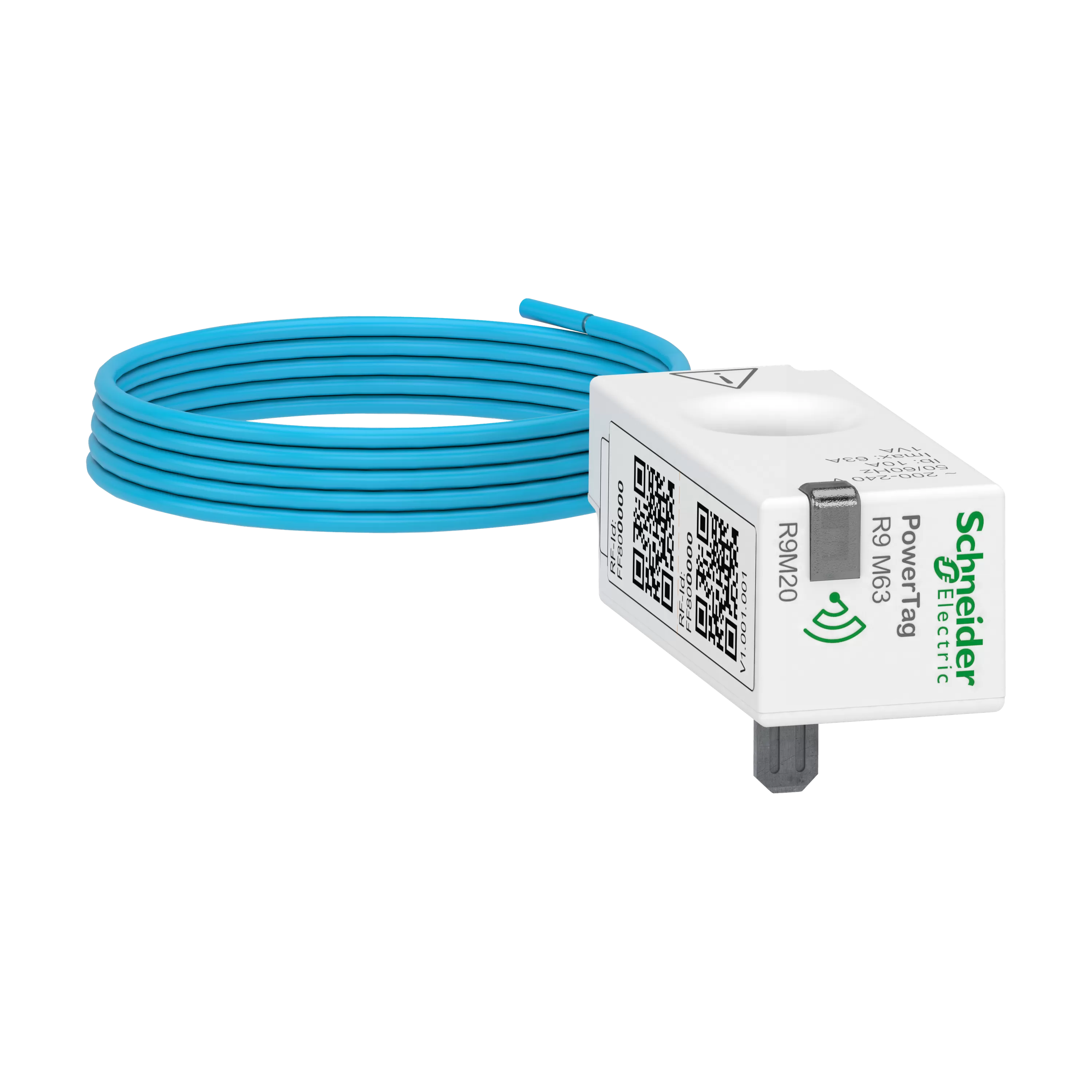 Schneider Electric PowerTag Resi9 M63, 1P+N-Kabel, Verbindung mit Wiser Gateway R9M20