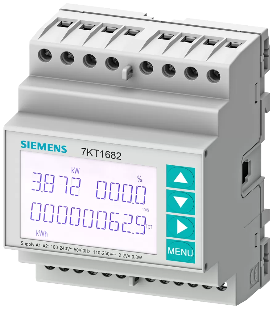 Siemens SENTRON Messgerät 7KT PAC1600, 3-phasig, 5 A, Hutschiene 7KT1681