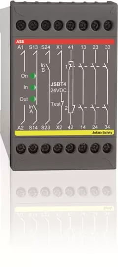 ABB JSBT4 24 VDC Sicherheitsrelais Kat.4, 3S + 1Ö 2TLA010004R0000