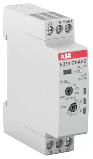 ABB CT-AHD.12 Zeitrelais, rückfallverzögert 1We, 24-240VAC, 24-48VDC 1SVR500110R0000