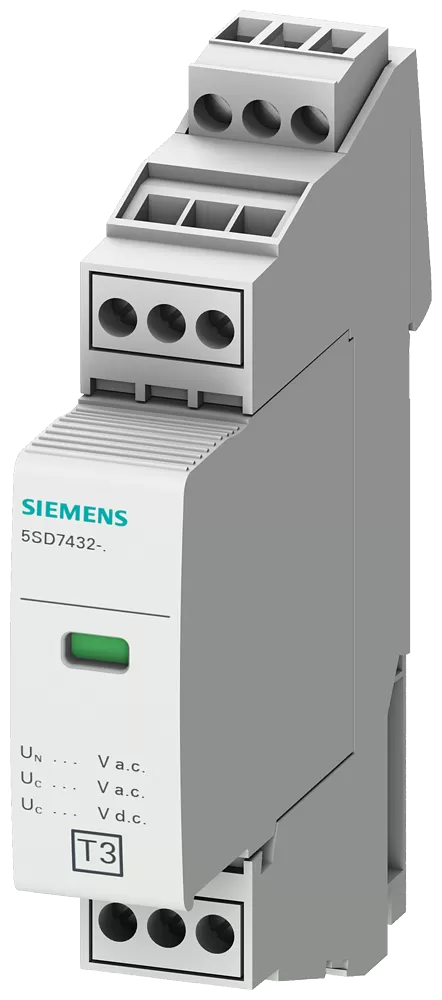 Siemens SPD Typ 3, UN=240V AC/DC 264V AC/240V DC,UOC=6kV, 2-polig,mit Fernmeldung 5SD74327