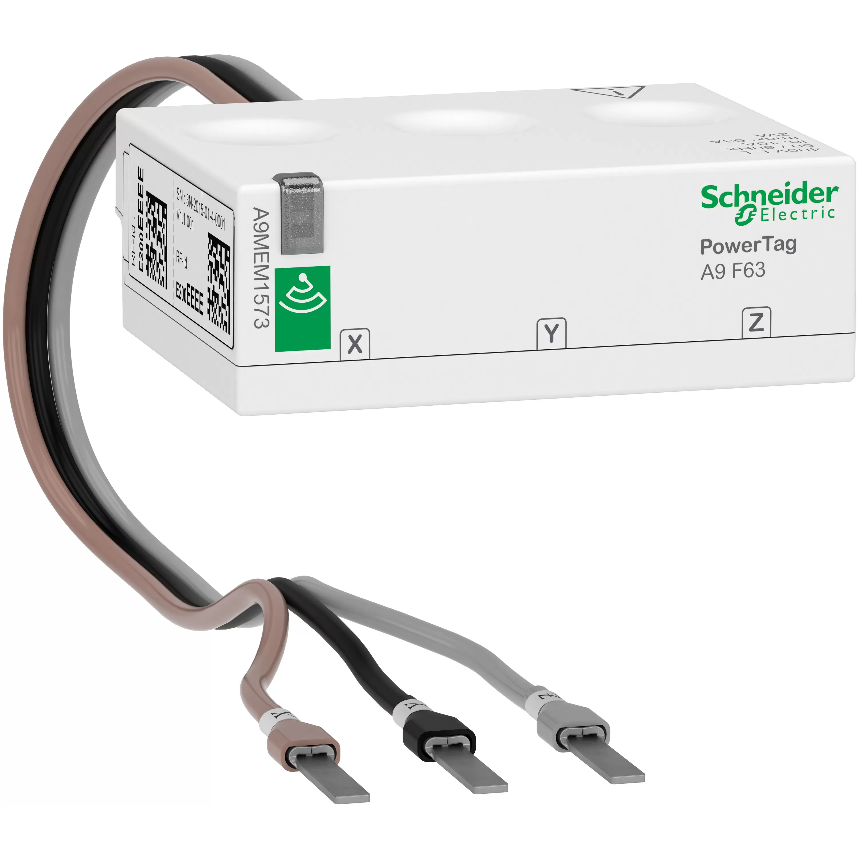 Schneider Electric Kompakter Energiezähler PowerTag Flex zur dreiphasigen Direktmessung (3P) bis 63A A9MEM1573